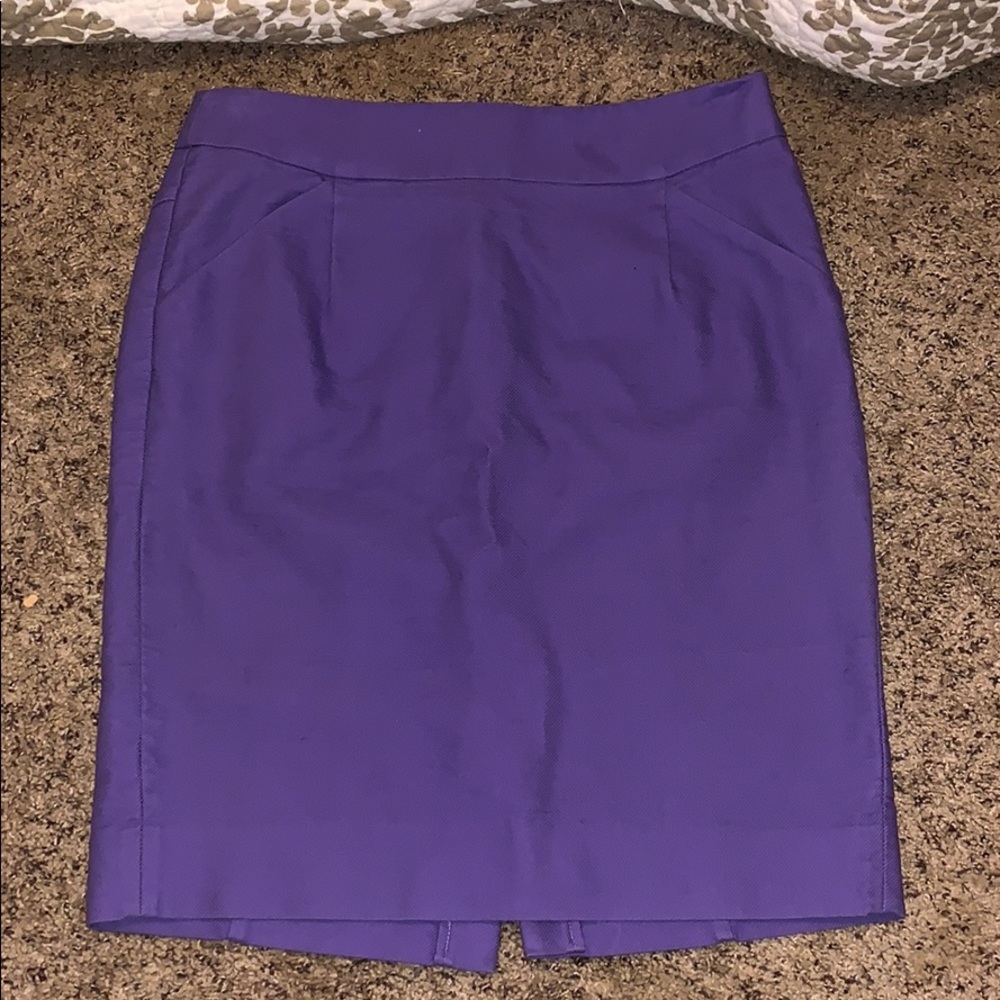 Purple J Crew pencil skirt